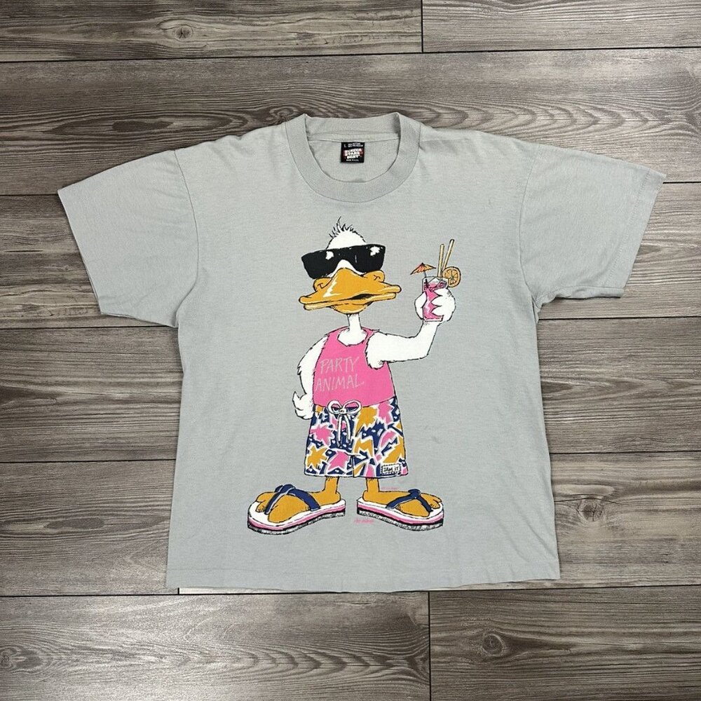 Vintage 80’s Party Animal Duck T Shirt